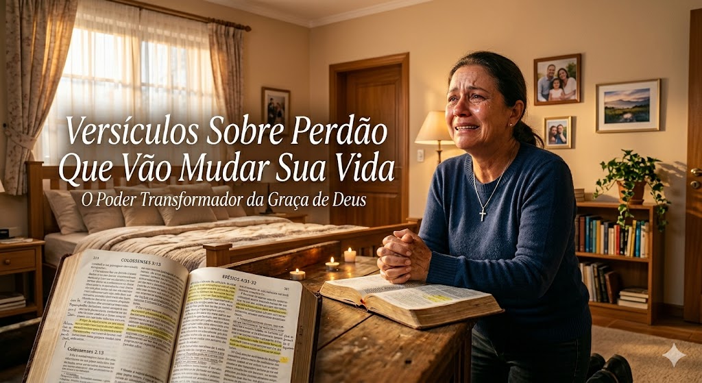 Versículos Sobre Perdão Que Vão Mudar Sua Vida: O Poder Transformador da Graça de Deus Descubra os principais versículos sobre perdão e aprenda como a Bíblia ensina a liberar mágoas, restaurar relacionamentos e encontrar paz.